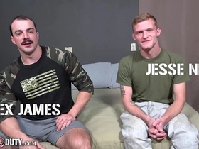 ActiveDuty - Big Cock Military Hunks Alex James & Jesse Nice
