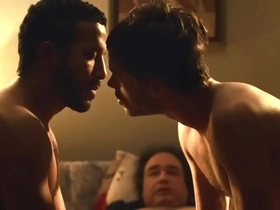 EМЃric Bernard and FeМЃlix Maritaud in a sexy andf hot gay kiss from movie Sauvage