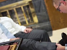 White Get-up Mormon Boy Sucking His Elders Meaty Dong
