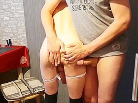 My Boyfriend Fuck Me Hard In The Kitchen And Cum In My Ass