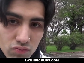 LatinPickups - Twink Latino Skater Boy Sex For Cash From Stranger Outdoors POV - Bryan, Leo
